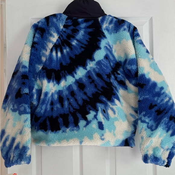 NWT! Free People Rocky Ridge Fleece Pullover in Ocean Tie Dye / Size XS - Picture 6 of 10